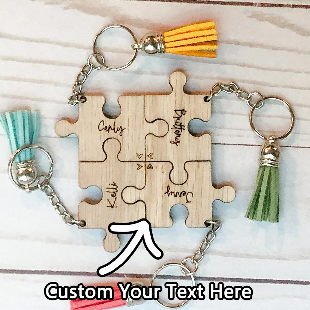 Personalized Engraved Gift - Custom Keychain - Personalized PMMA Puzzle