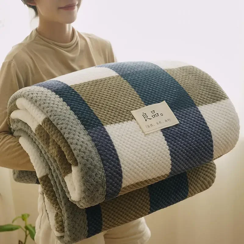 Cashmere Throw Blanket - Knit Blanket Throw Soft Chenille Yarn