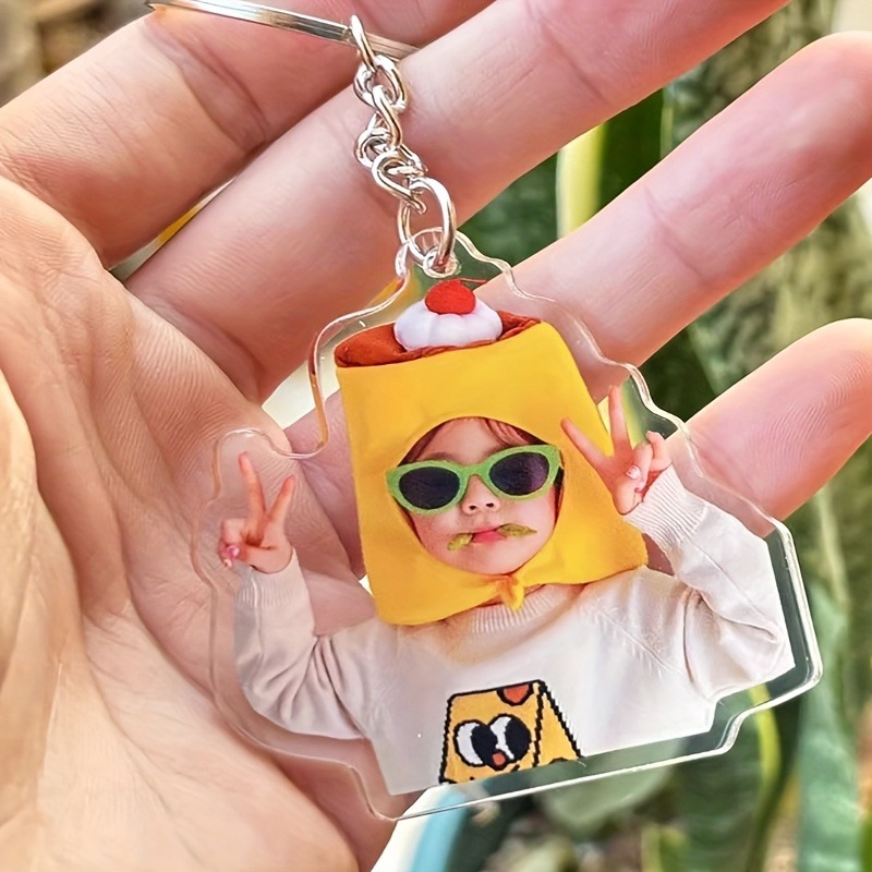 Personalized Engraved Gift - Customized Couple Photo and Text Keychains,