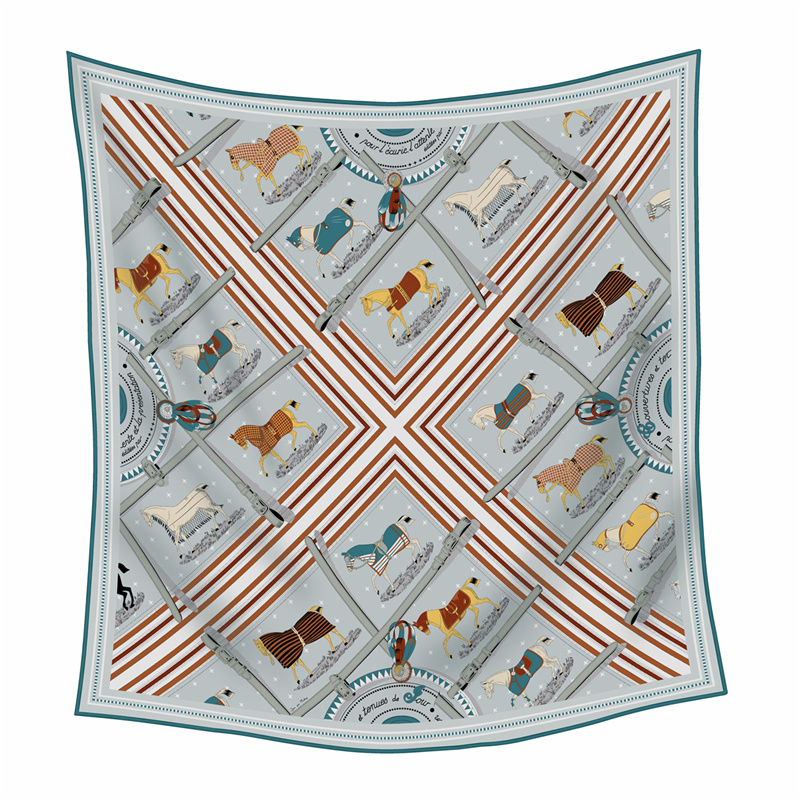 Cashmere Throw Blanket - 90CM Fashion Printed Cashmere Silk Scarf
