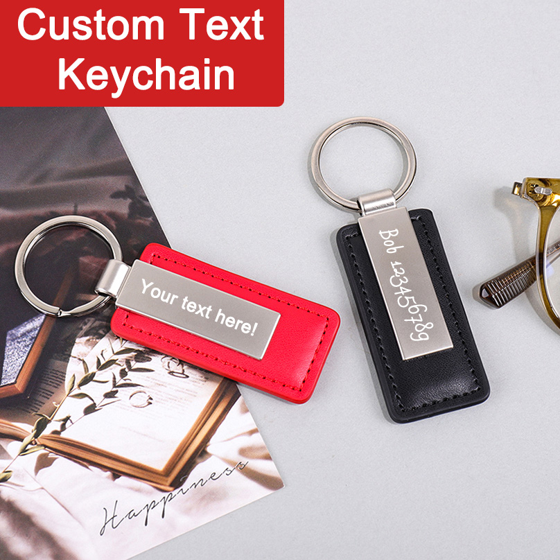 PU Leather Custom Name Keychai - огляд і ціна Personalized Engraved Gift