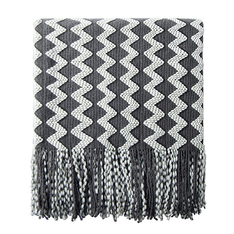 50x60inch Grey Knitted Throw B - огляд і ціна Cashmere Throw Blanket