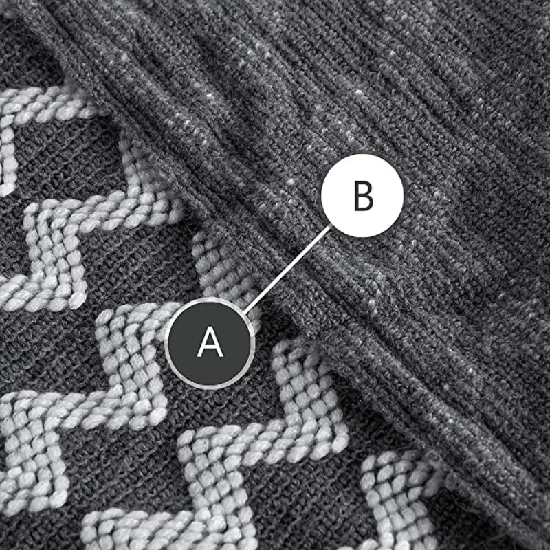 50x60inch Grey Knitted Throw B - огляд і ціна Cashmere Throw Blanket