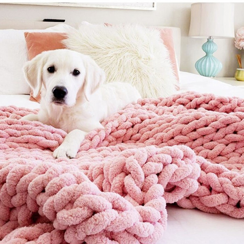 Hand Chunky Knitted Blanket Th - огляд і ціна Cashmere Throw Blanket