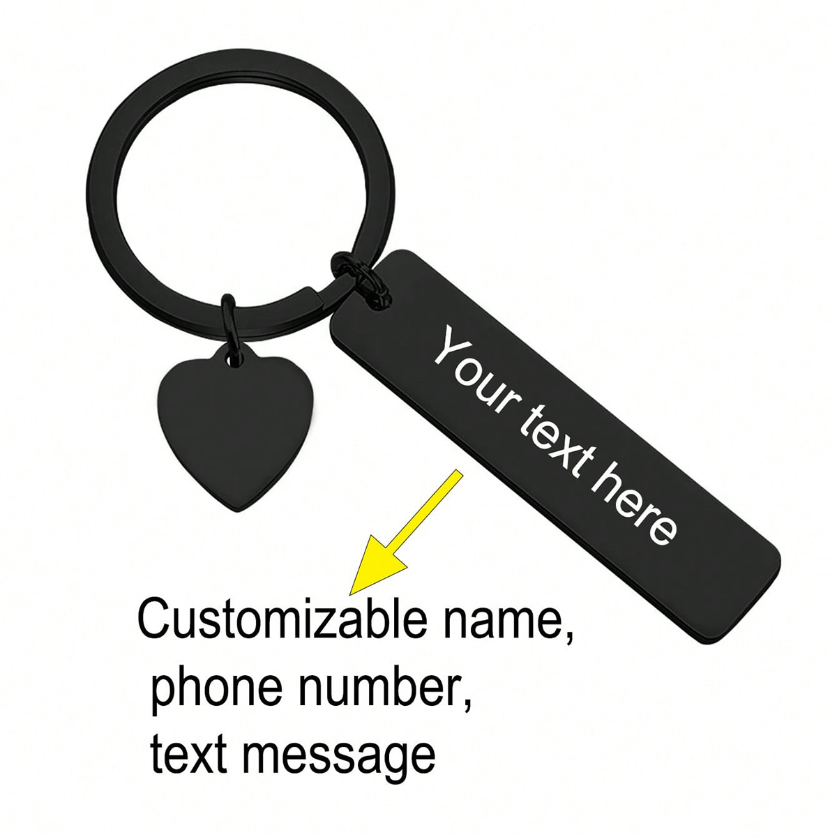 Custom Text Keychain Personali - огляд і ціна Personalized Engraved Gift