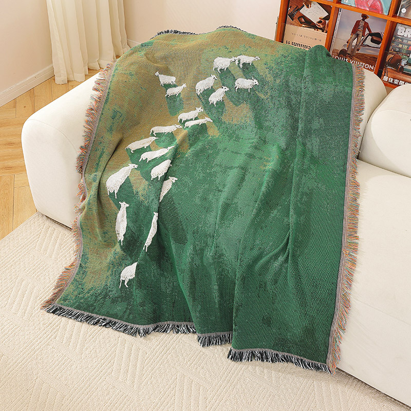 Textile City Sheep Herd Green  - огляд і ціна Cashmere Throw Blanket